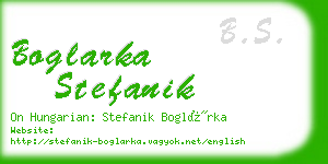 boglarka stefanik business card